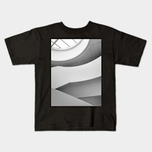 Abstract Geometric Architecture Monochrome Photography Kids T-Shirt